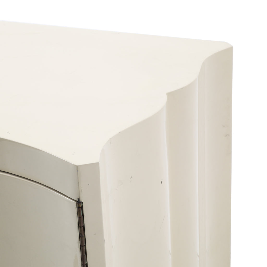 Cream Lacquer Curvy Cabinet