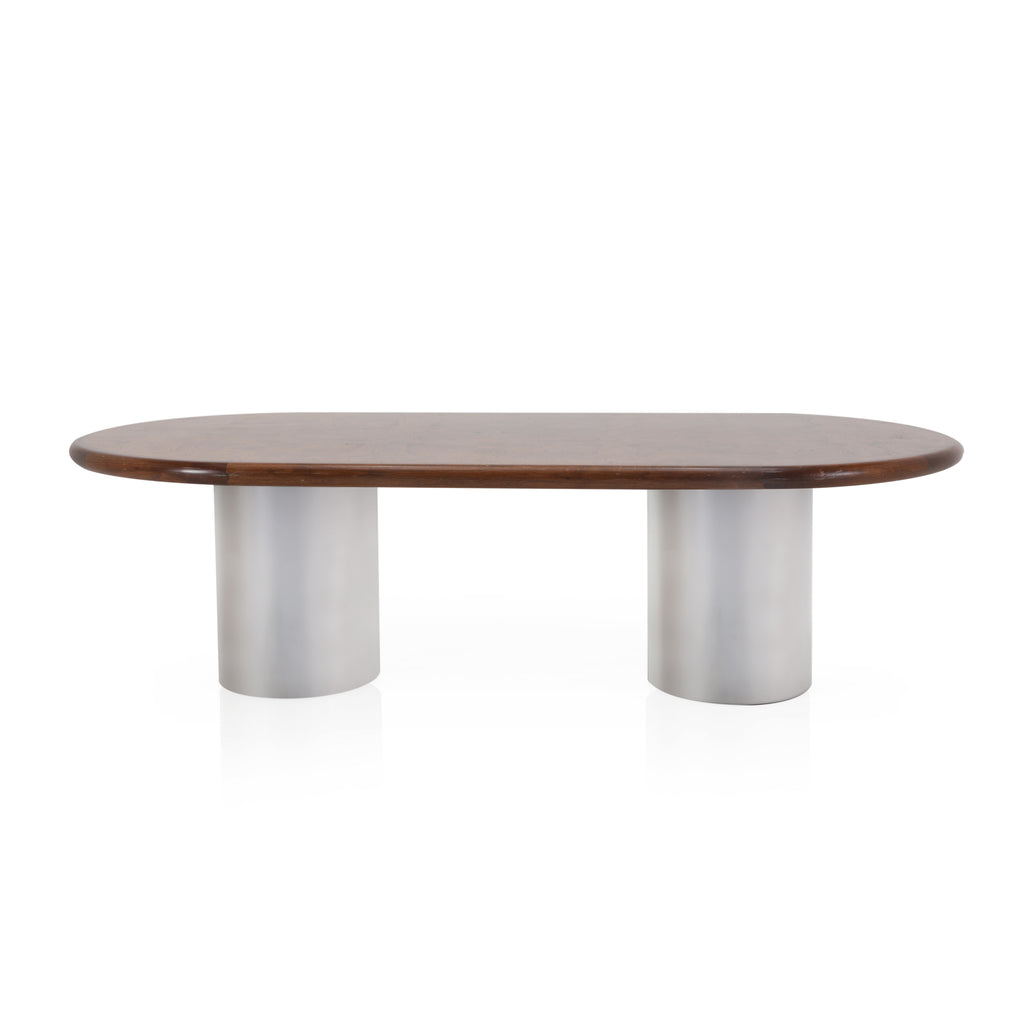 Burl Wood Rounded Conference Table