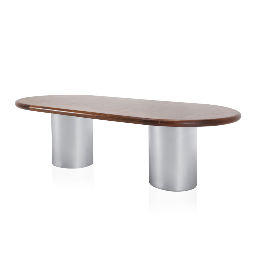 Burl Wood Rounded Conference Table