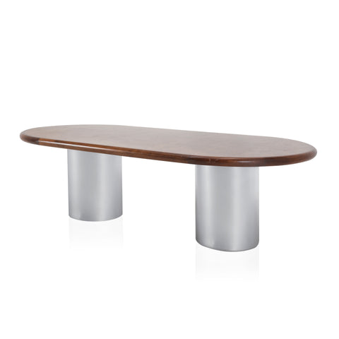 Burl Wood Rounded Conference Table
