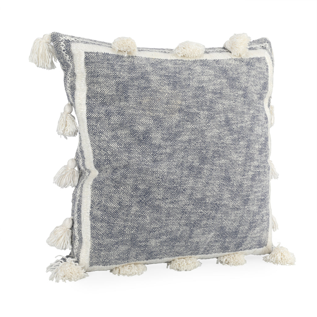 Blue & White Square Pillow