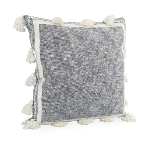 Blue & White Square Pillow