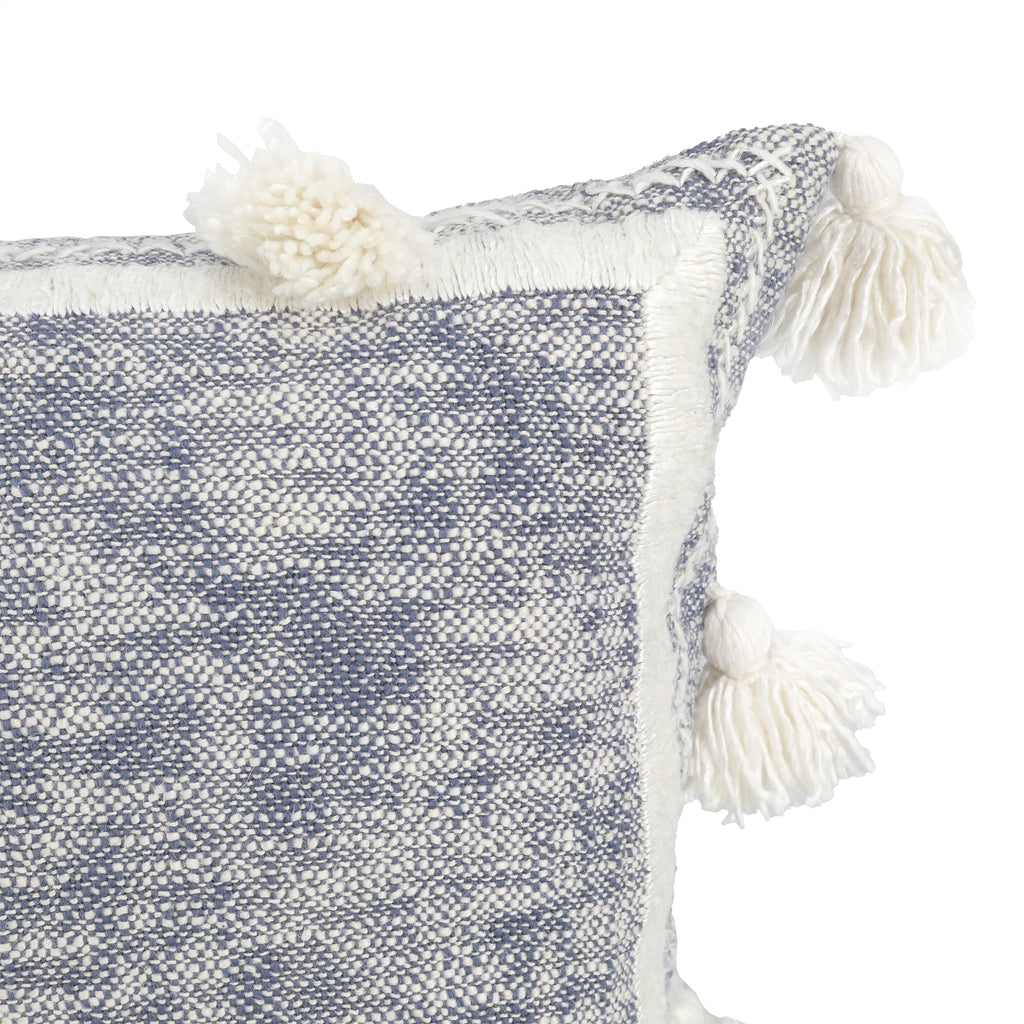 Blue & White Square Pillow