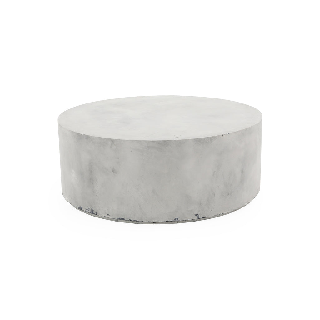 Grey Faux Concrete Round Pedestal