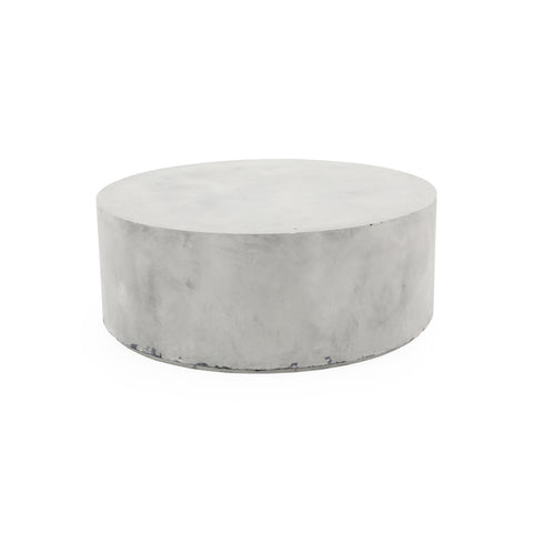Grey Faux Concrete Round Pedestal