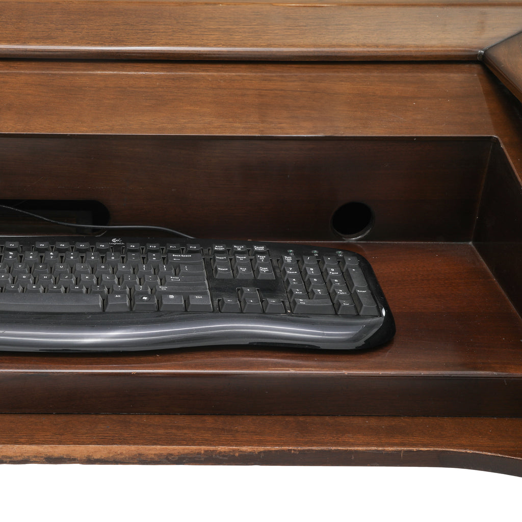Brown Dark Wood Monteverdi Executive Desk W/ Extensions