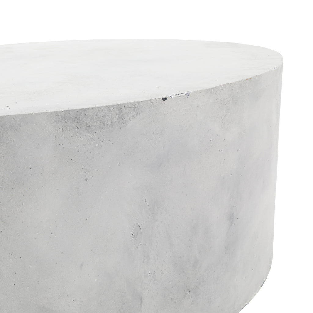 Grey Faux Concrete Round Pedestal