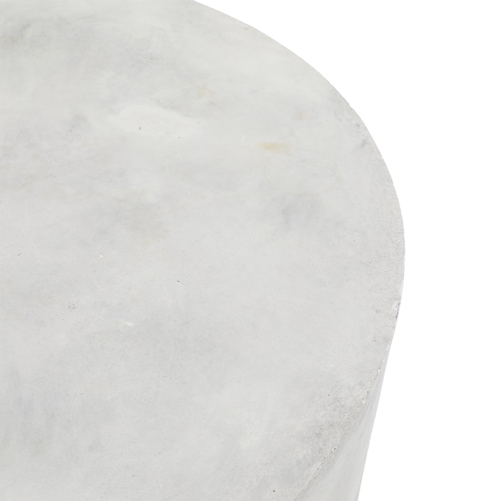 Grey Faux Concrete Round Pedestal