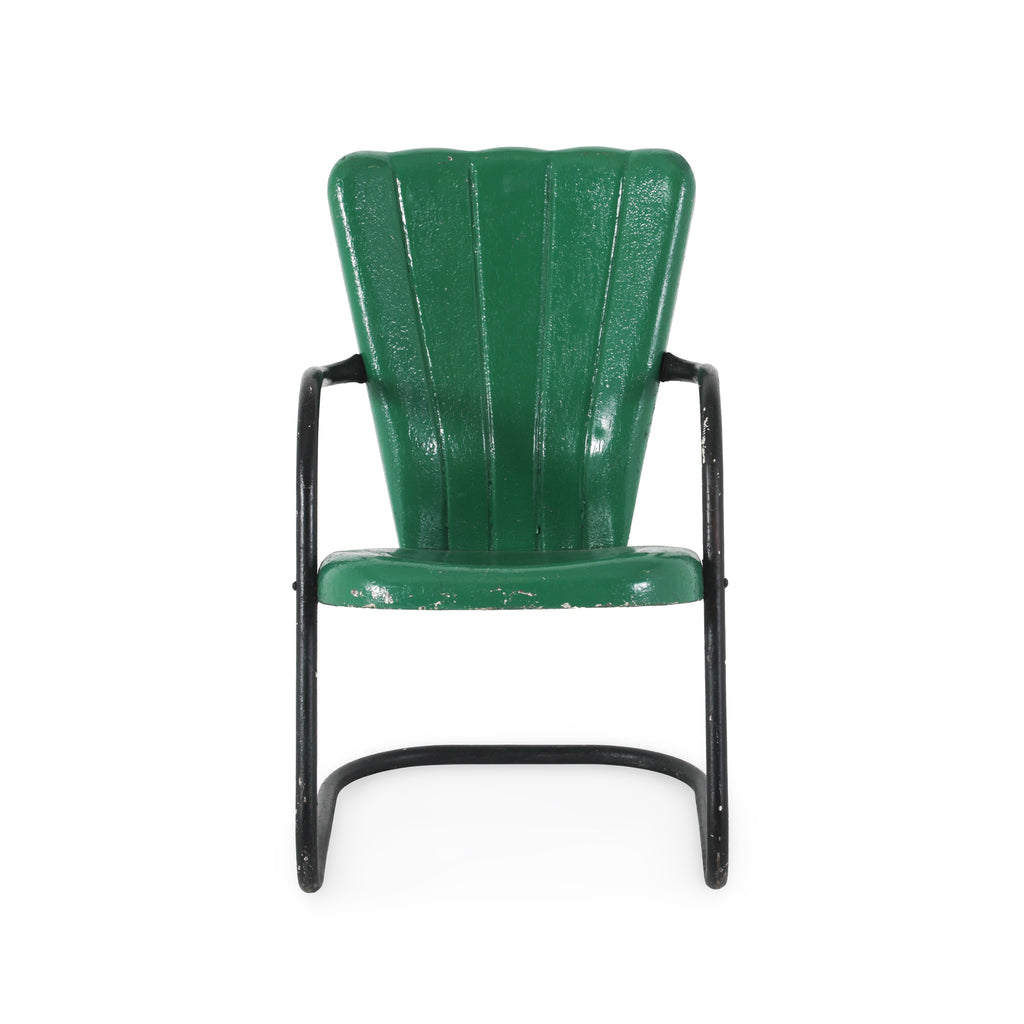 Rustic Green And Black Outdoor Chair
