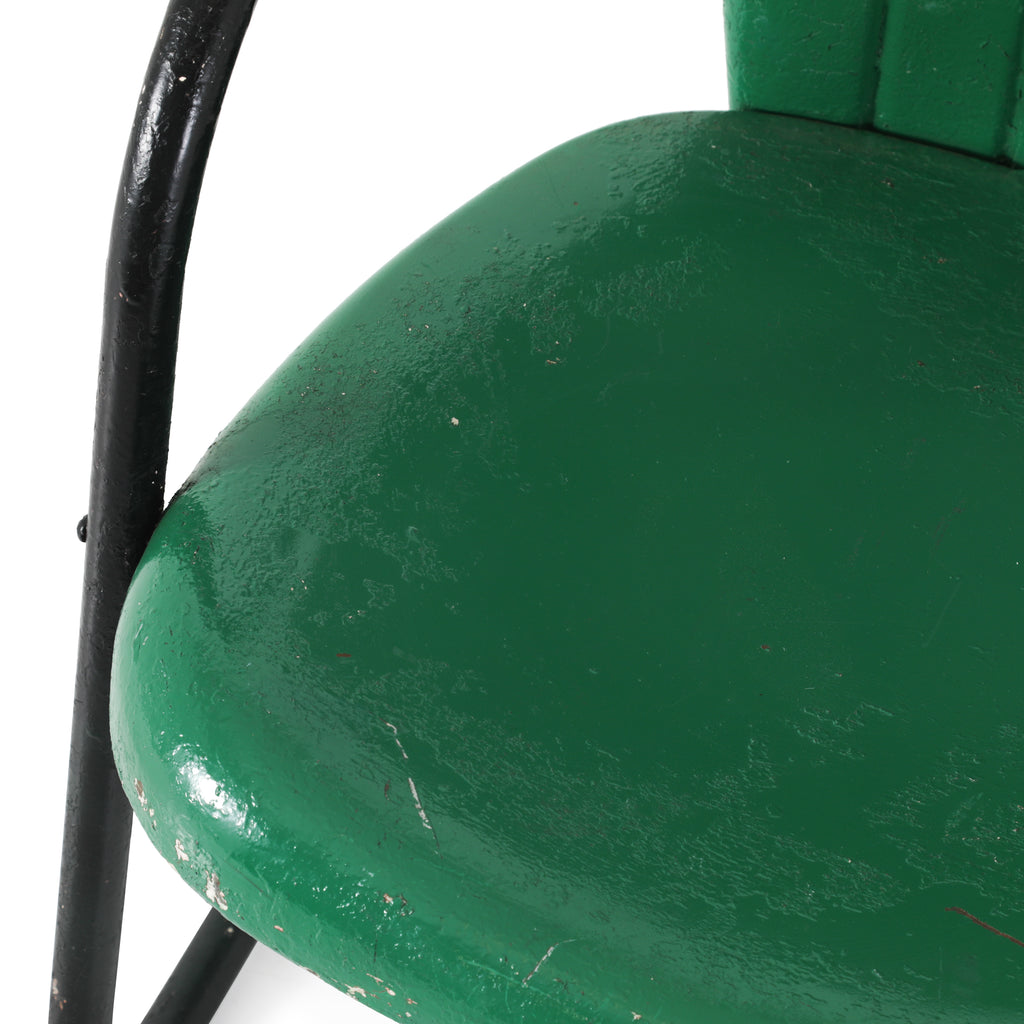 Rustic Green And Black Outdoor Chair