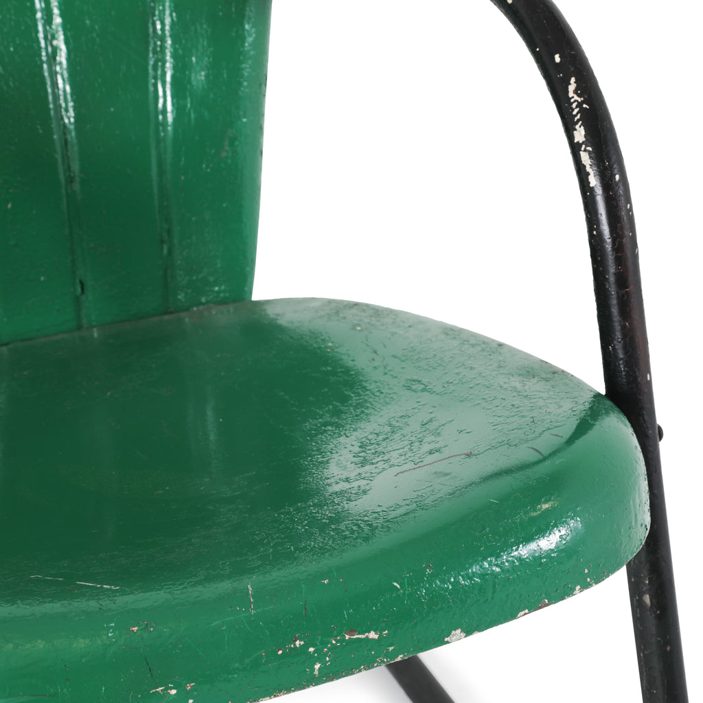 Rustic Green And Black Outdoor Chair