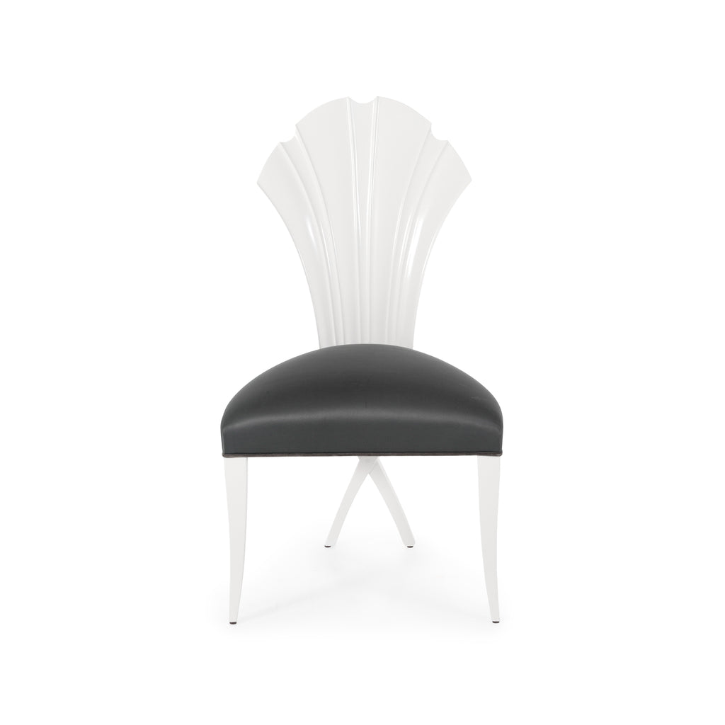 White Fan Back Chair