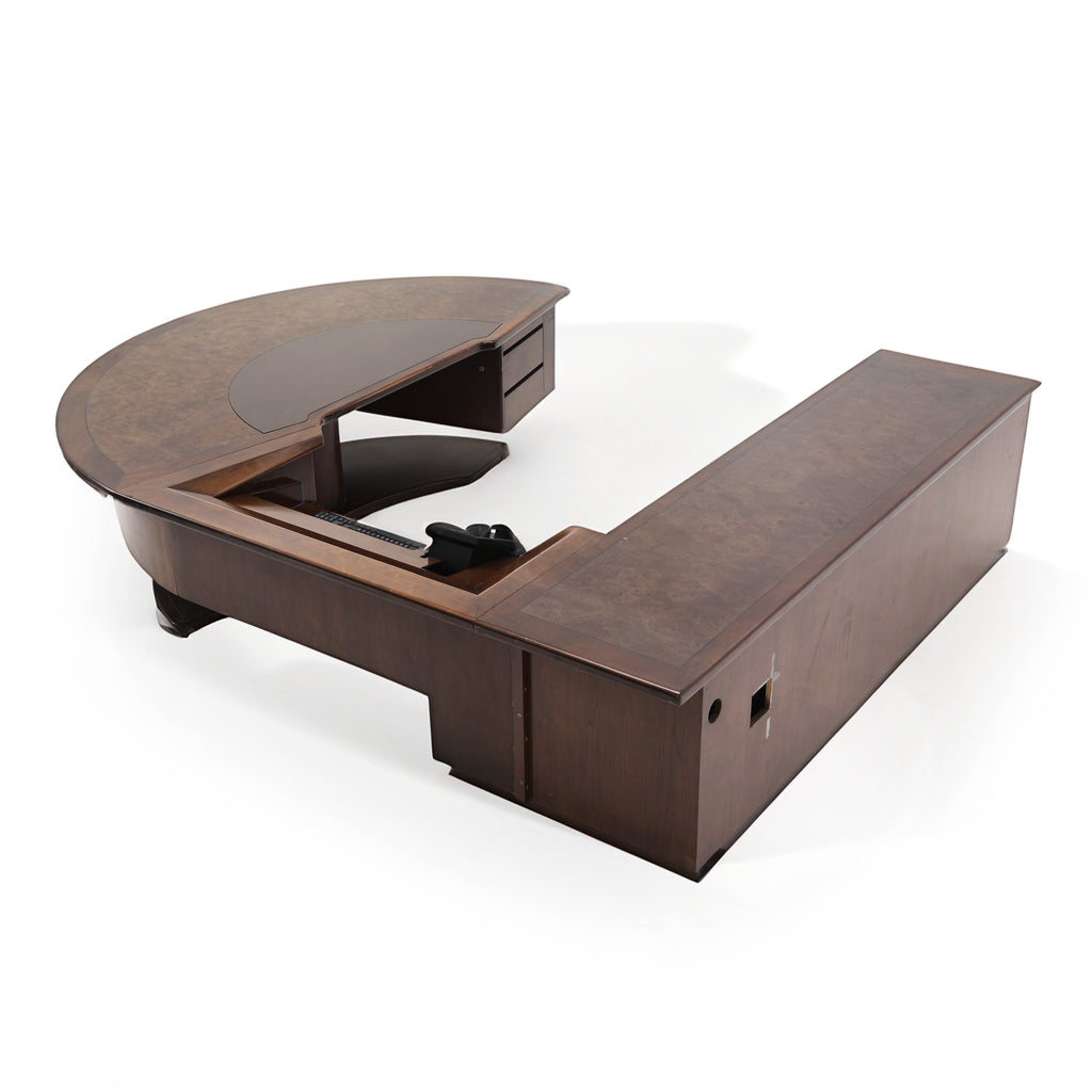 Brown Dark Wood Monteverdi Executive Desk
