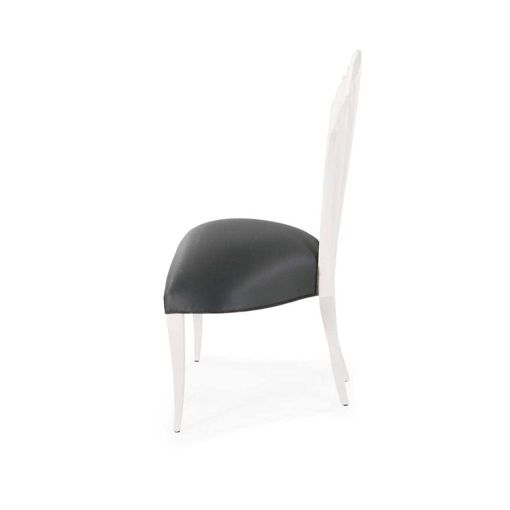 White Fan Back Chair