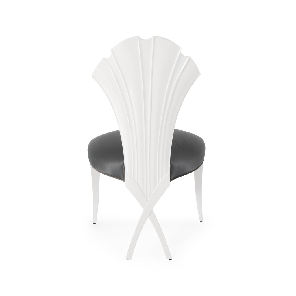 White Fan Back Chair