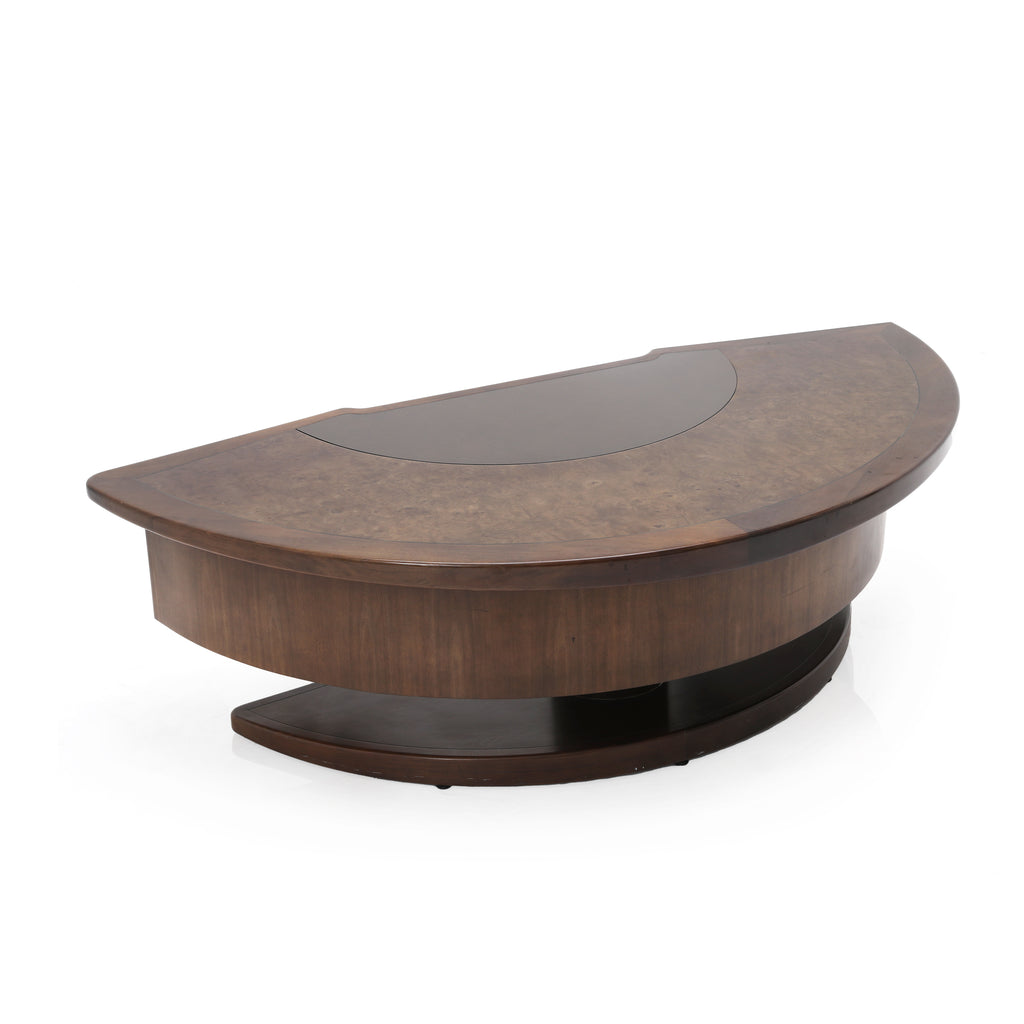 Brown Dark Wood Monteverdi Executive Desk W/ Extensions