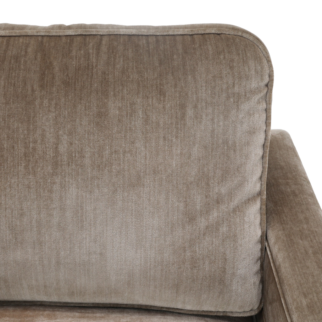 Taupe Velvet Deco Arm Chairs