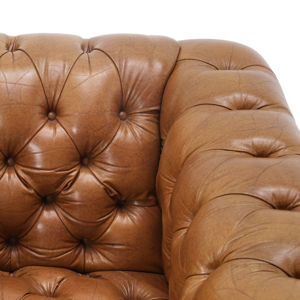 Tan Leather Chesterfield Armchair