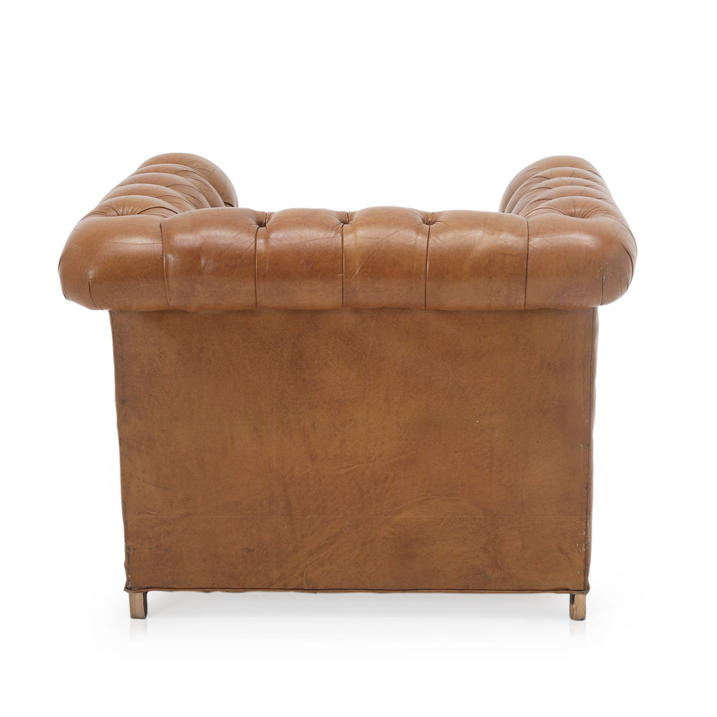 Tan Leather Chesterfield Armchair