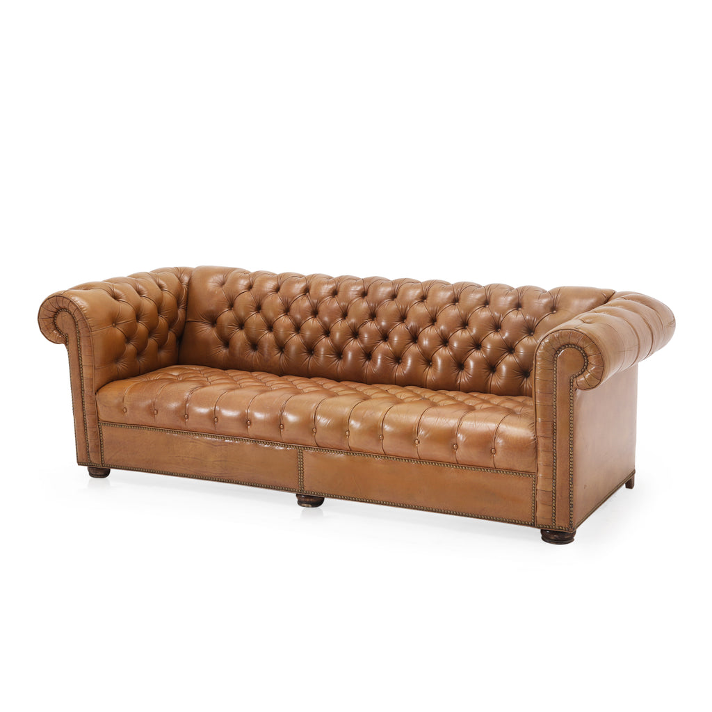 Tan Leather Chesterfield Armchair