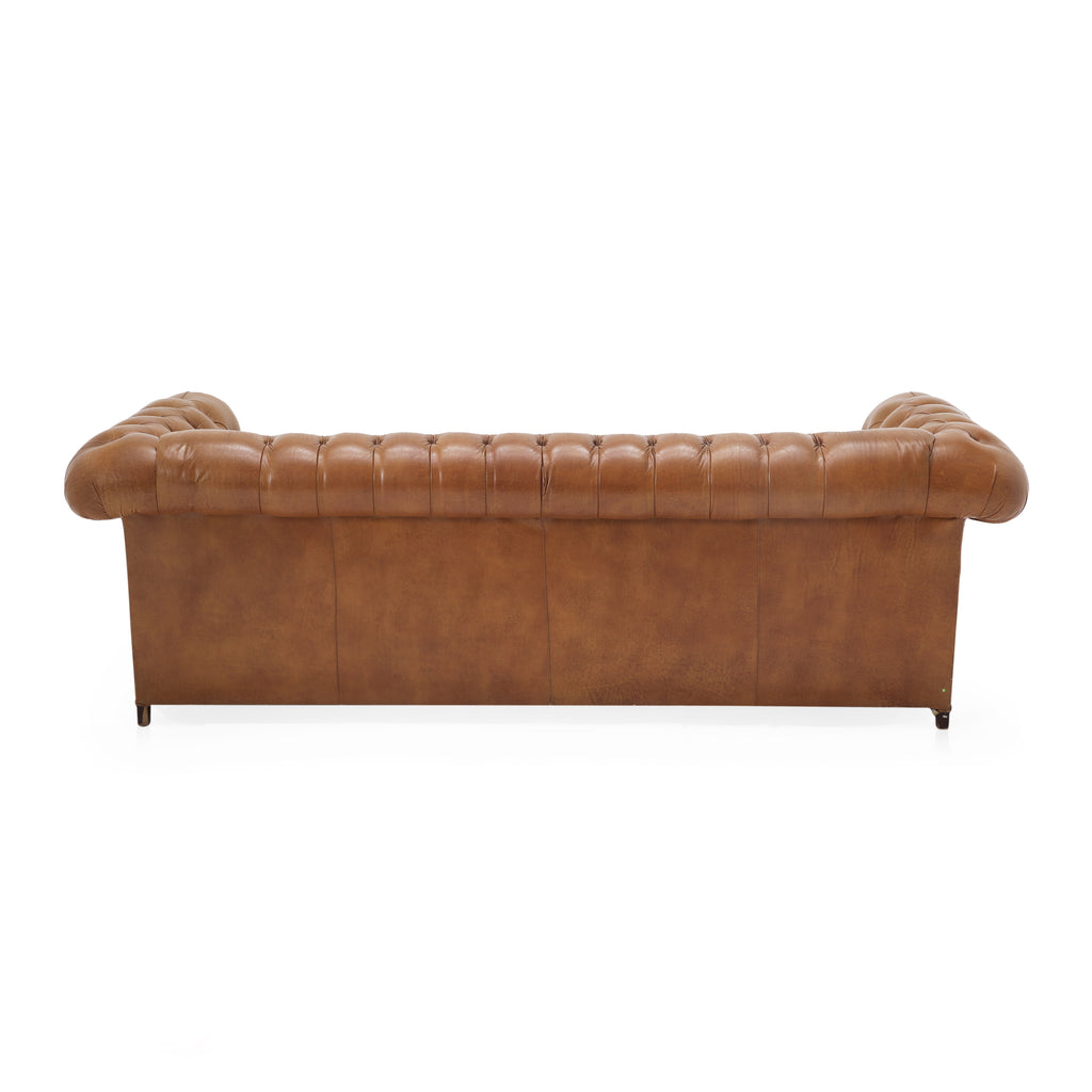 Tan Leather Chesterfield Sofa