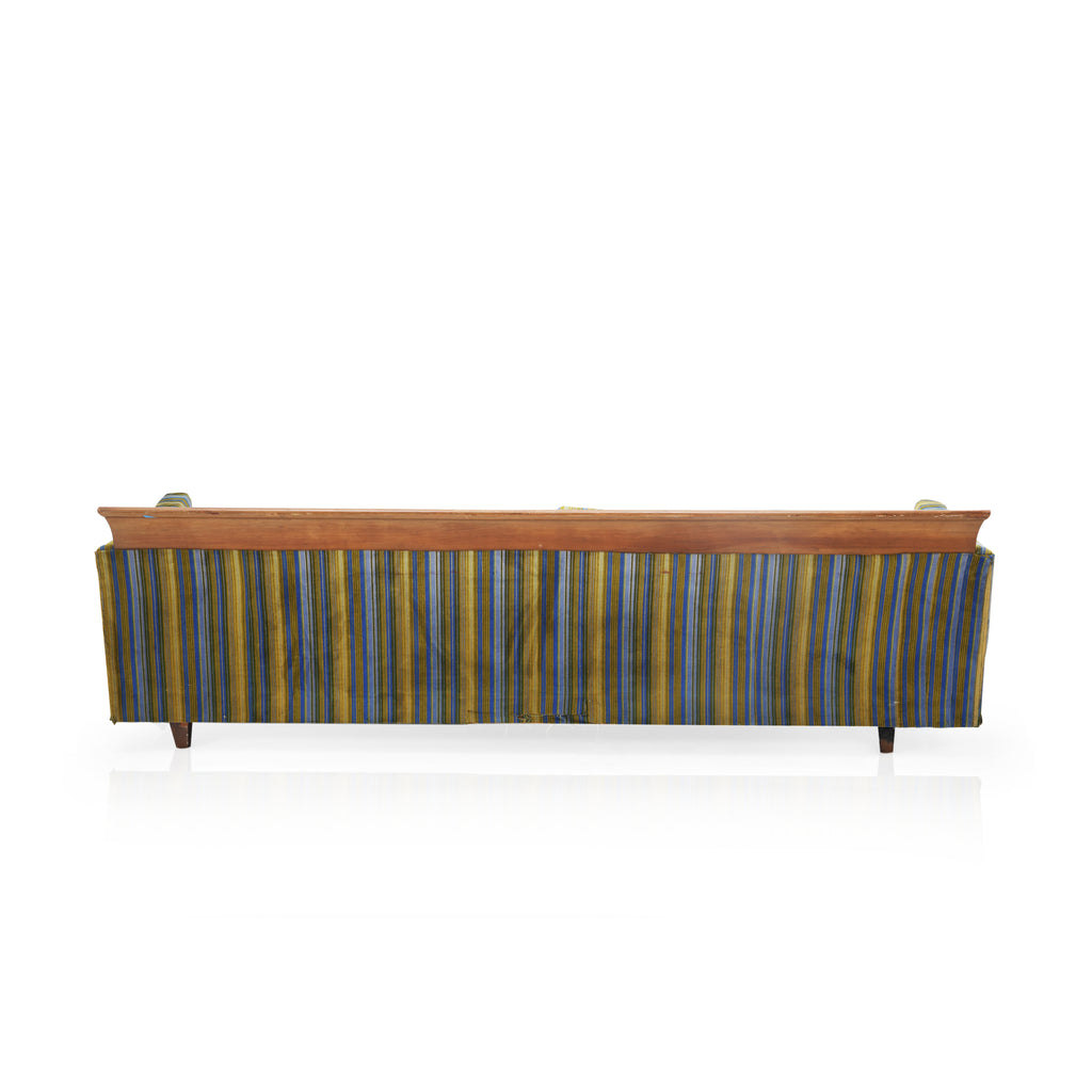 Green & Blue Striped 4-Seater Sofa