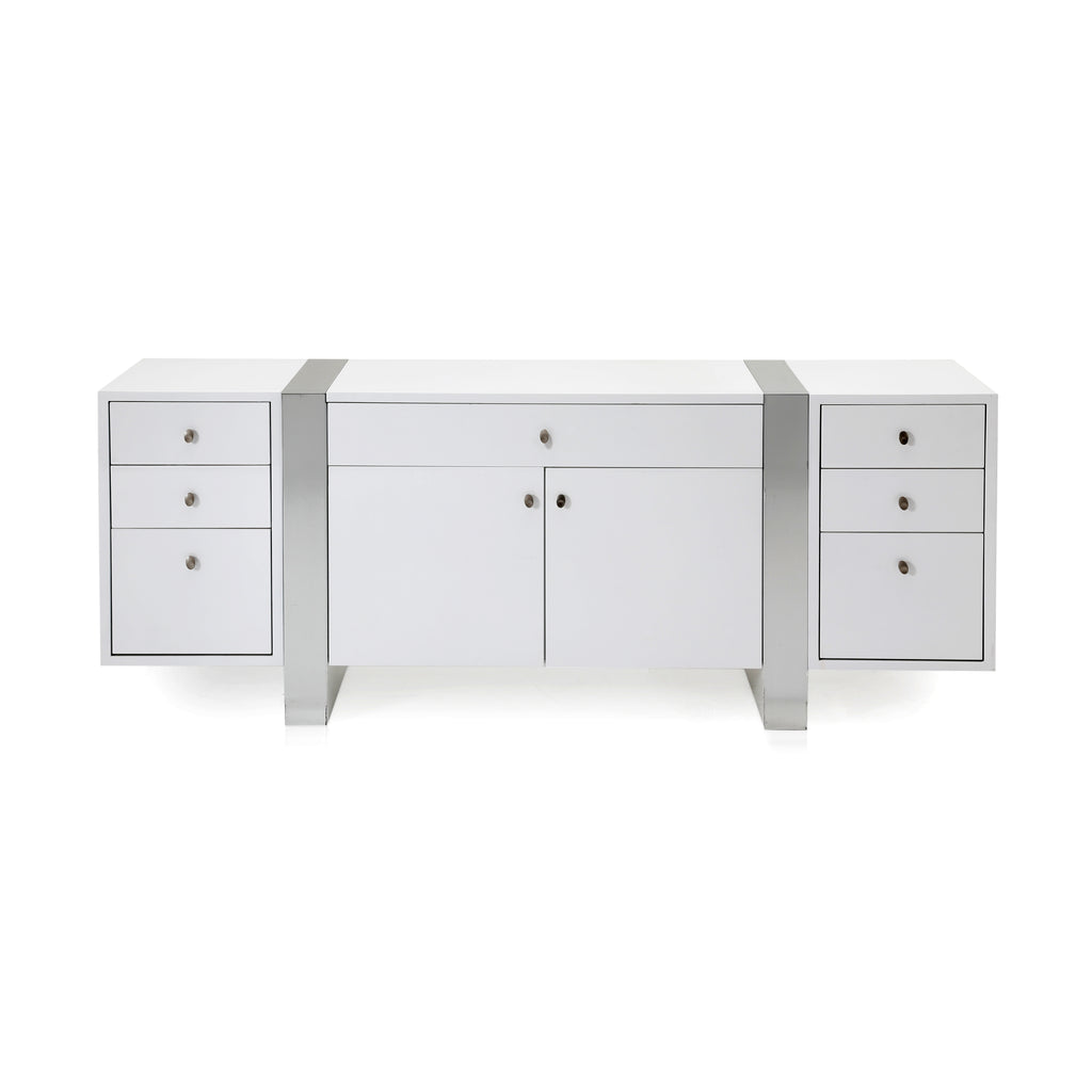 Glossy White Office Credenza