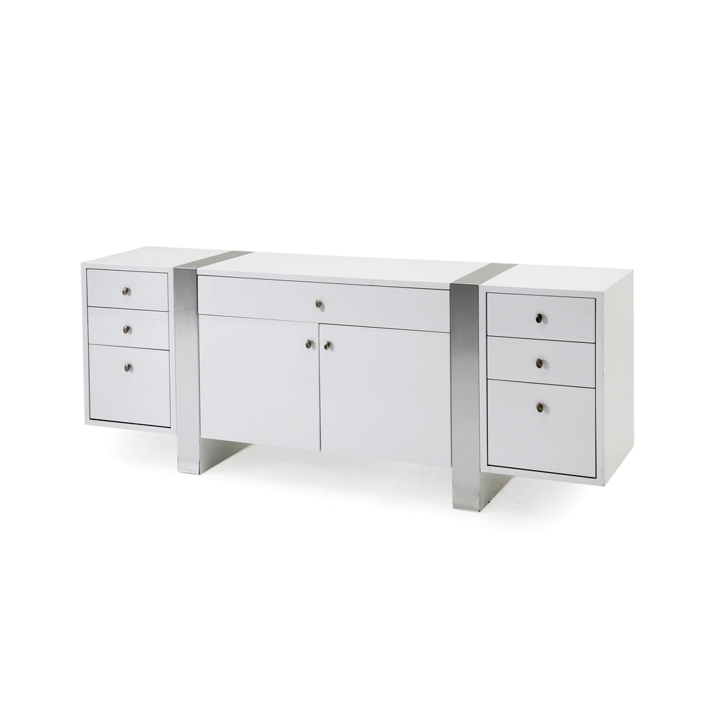 Glossy White Office Desk