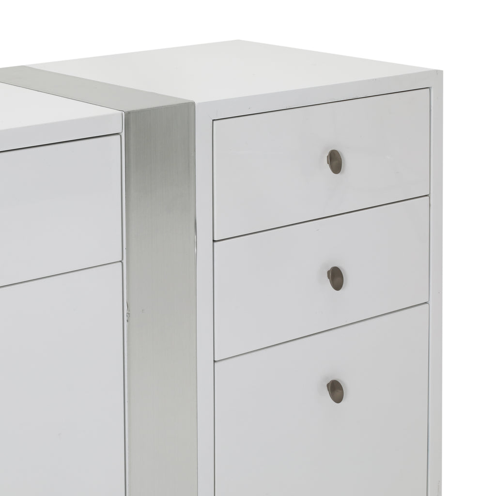 Glossy White Office Credenza