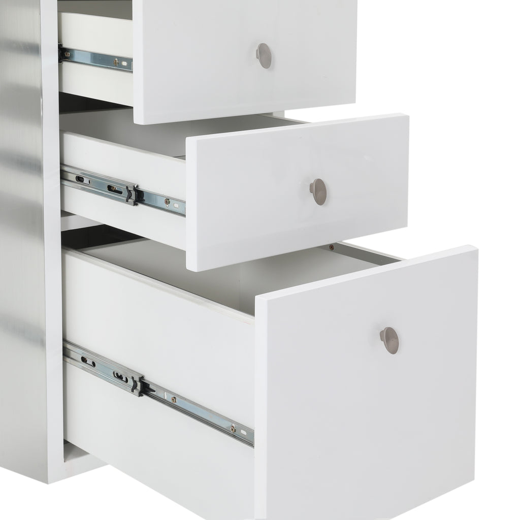 Glossy White Office Credenza