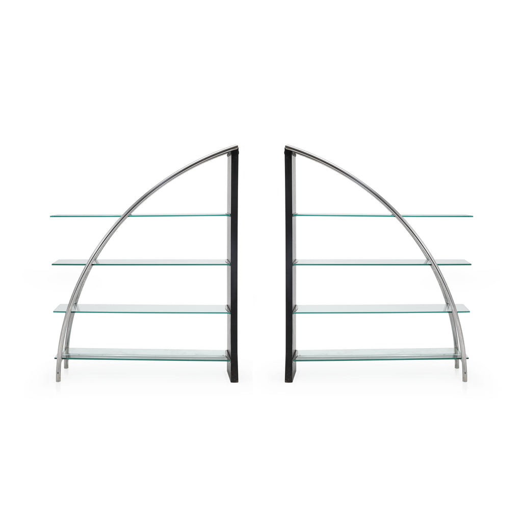 Bookcase Arches with Glass Shelves - Left