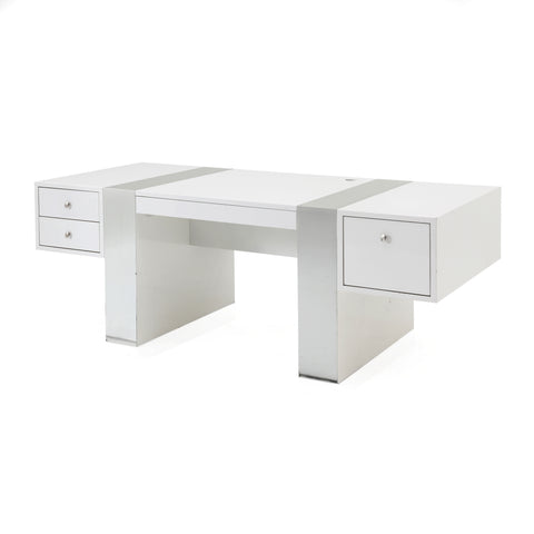 Glossy White Office Desk