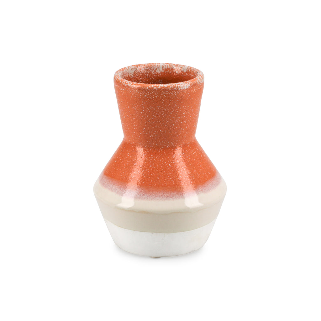 Salmon White Grey Ceramic Vase (A+D)