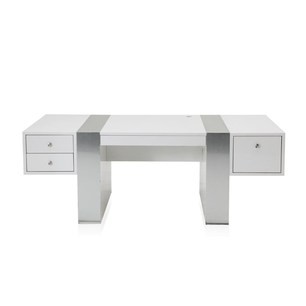 Glossy White Office Desk