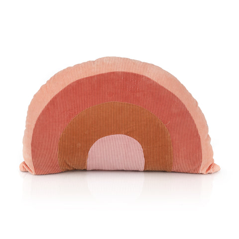 Pink Corduroy Rainbow Pillow