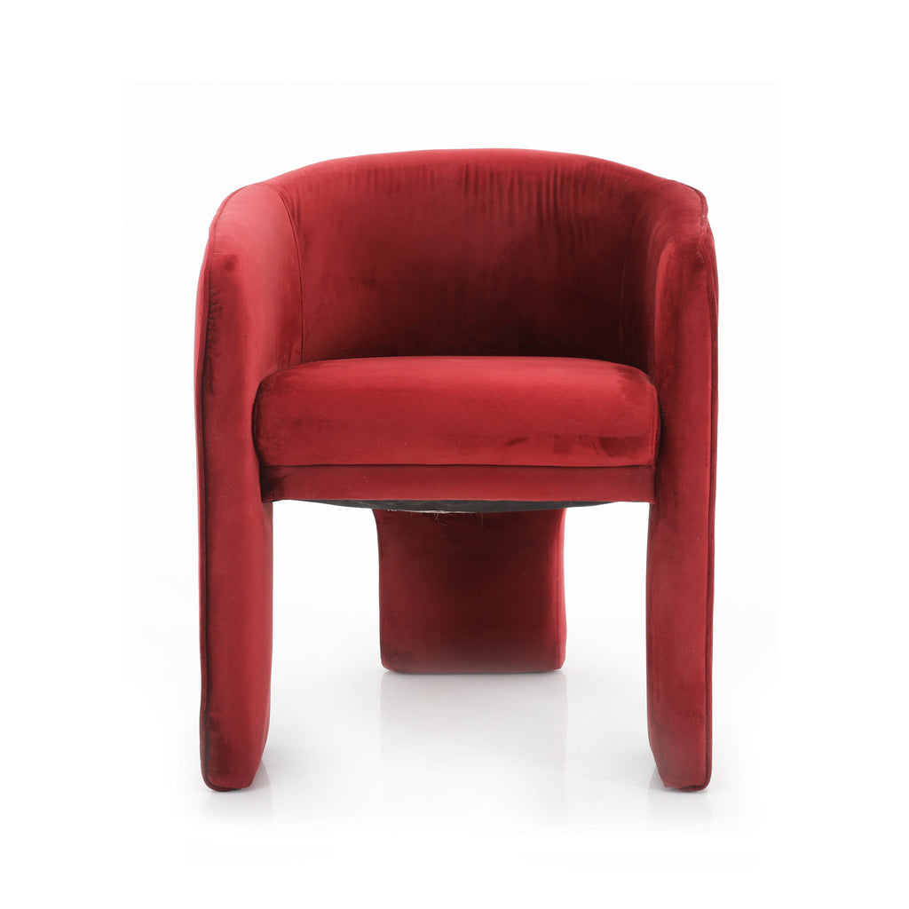 Red Velvet Accent Chair