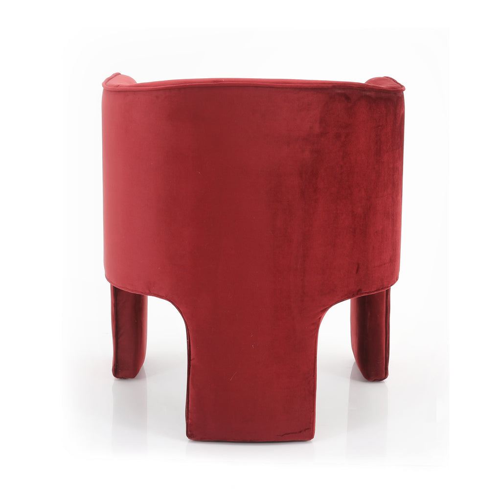 Red Velvet Accent Chair