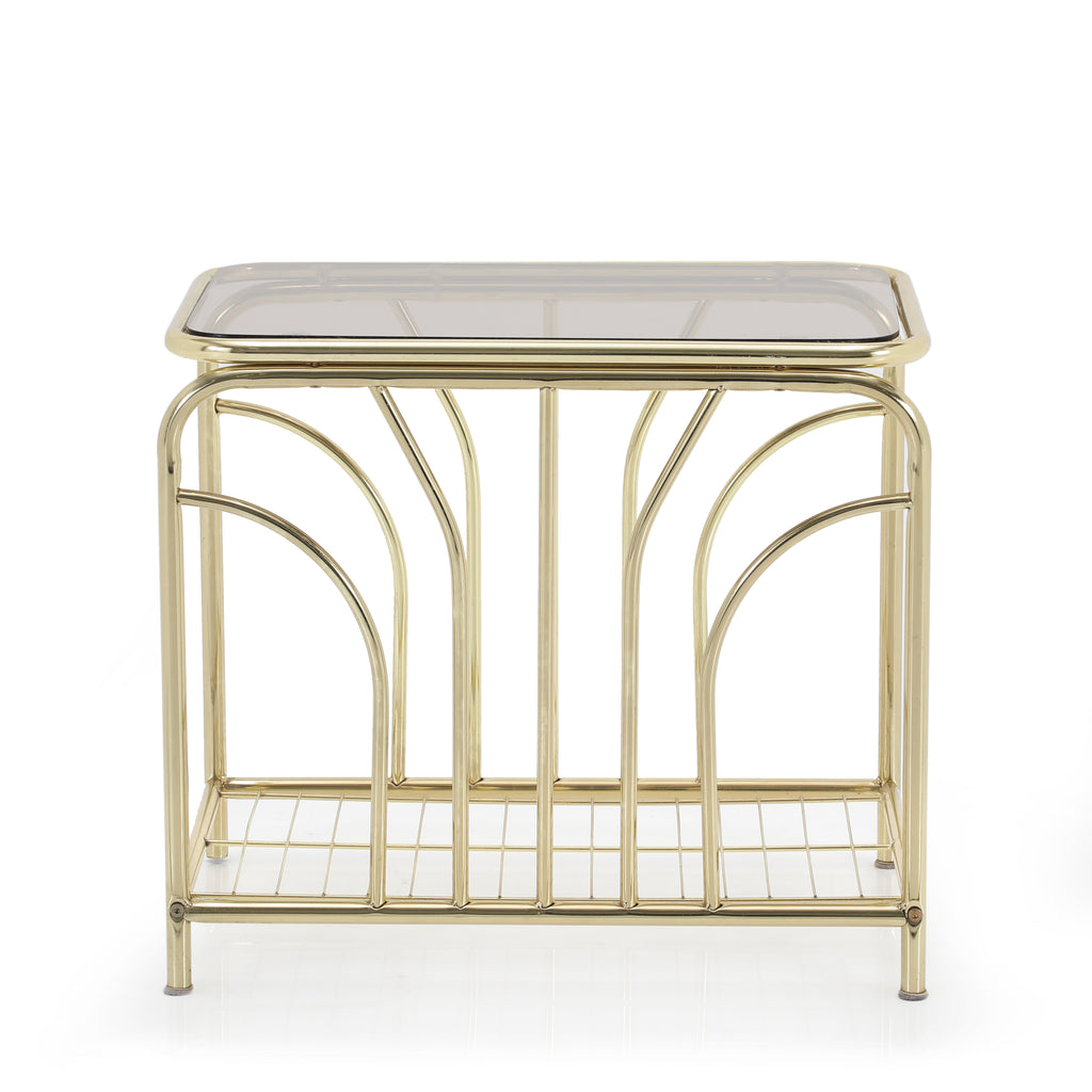 Gold & Glass Side Table