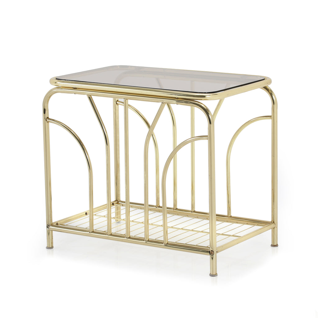 Gold & Glass Side Table