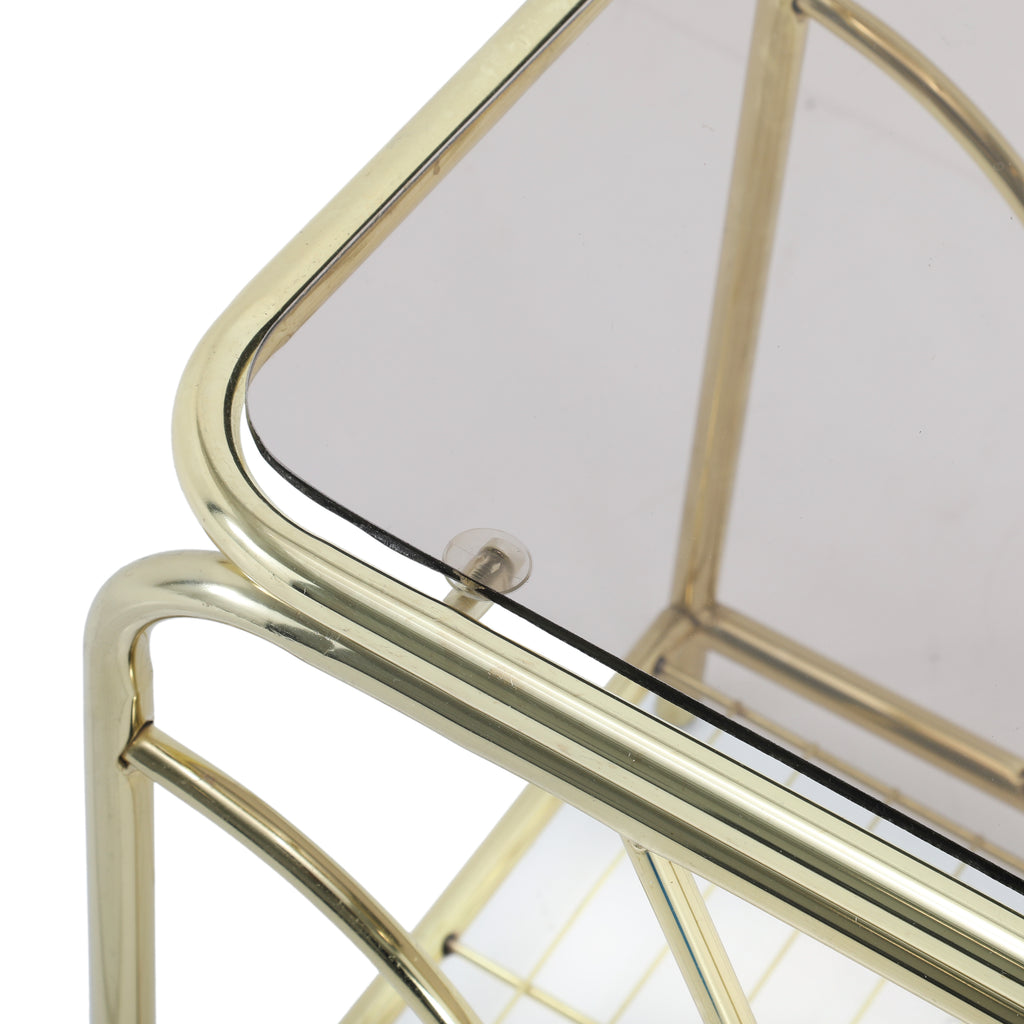 Gold & Glass Side Table