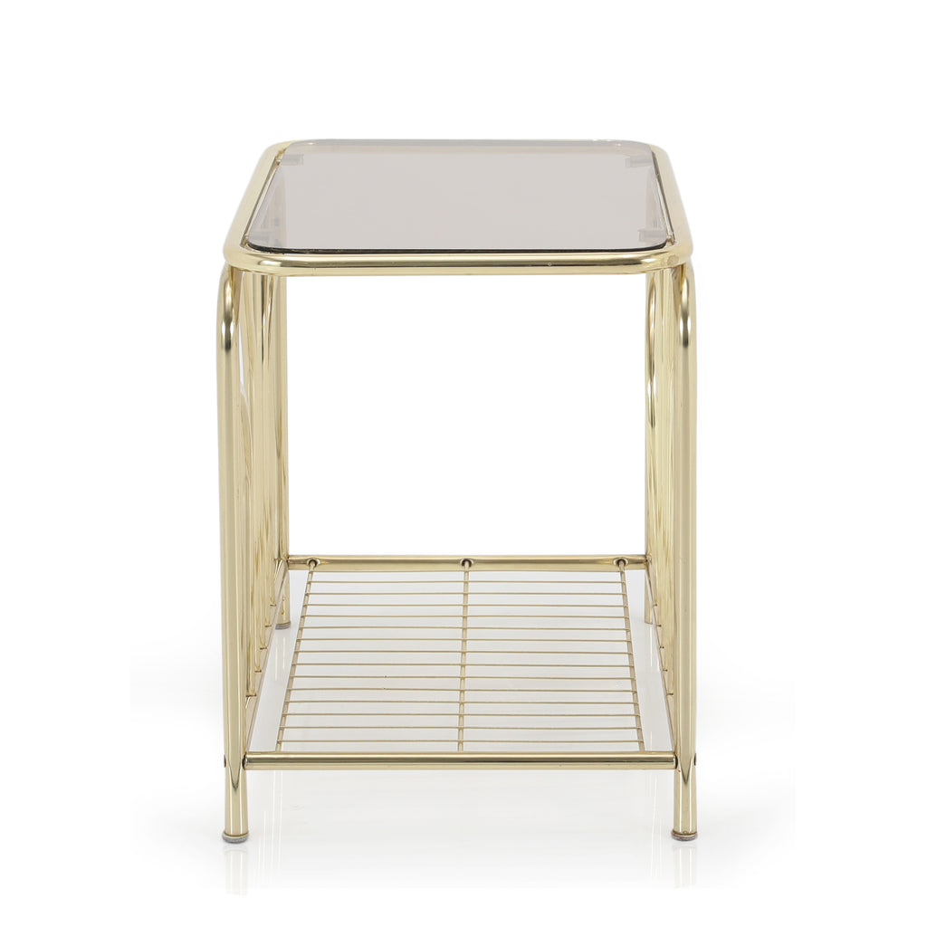 Gold & Glass Side Table