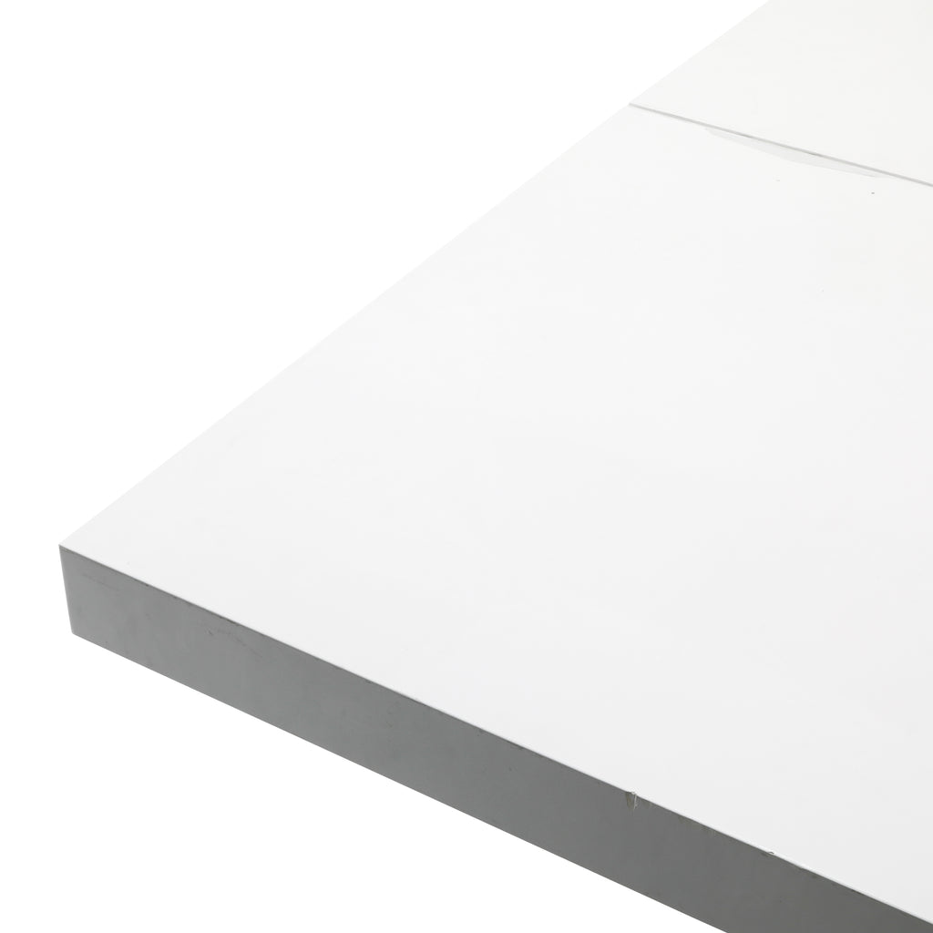 White Glossy Four Square Top Table