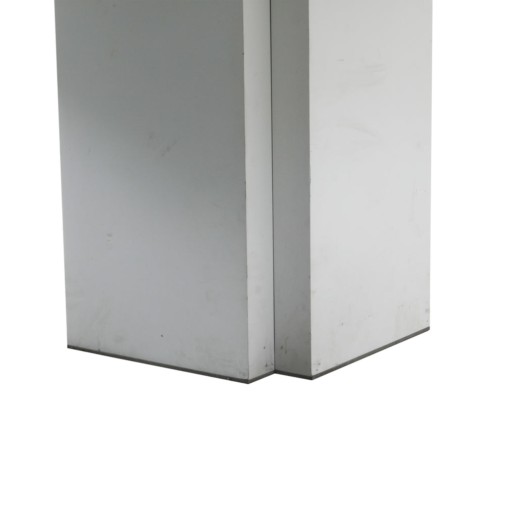 White Glossy Four Square Top Table