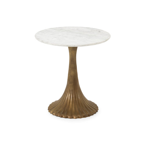 Gold Base Saarinen Marble Side Table