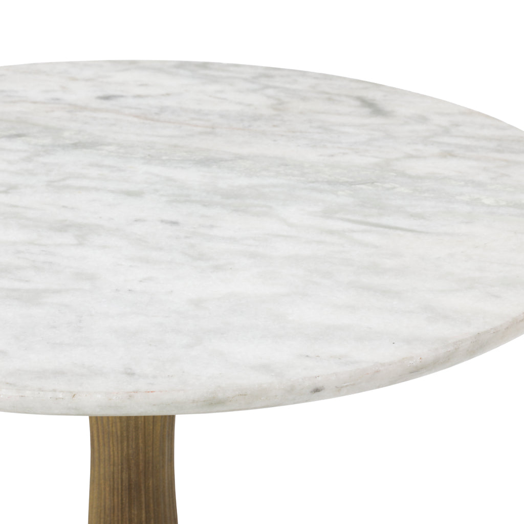 Gold Base Saarinen Marble Side Table