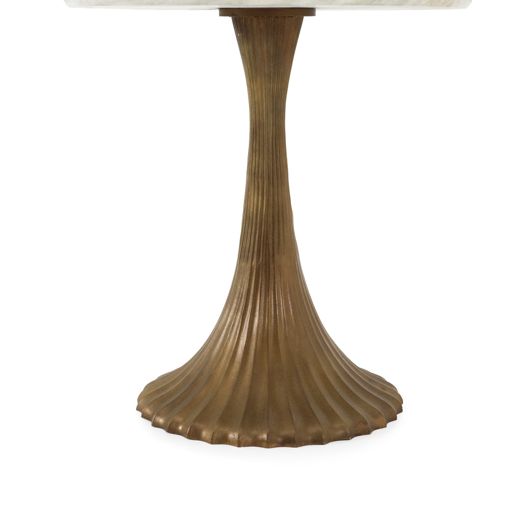 Gold Base Saarinen Marble Side Table