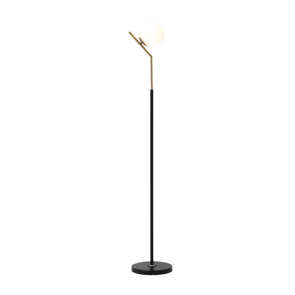 Black Gold Orb Floor Lamp