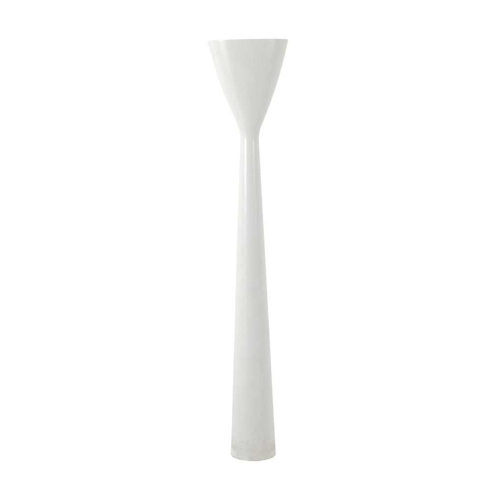 Tall White Torch Floor Lamp