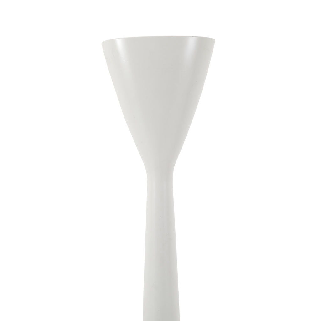 Tall White Torch Floor Lamp