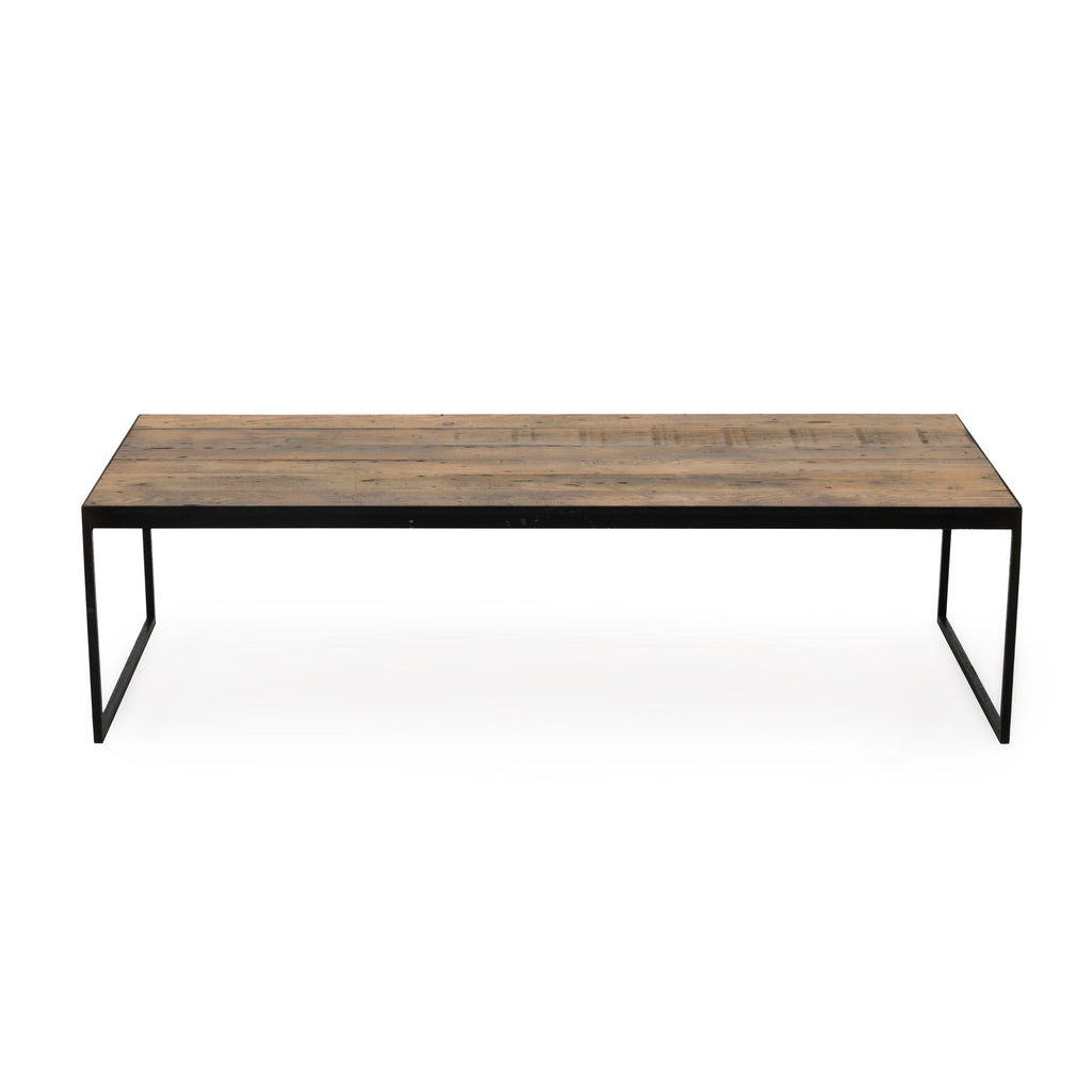 Wood Coffee Table with Metal Legs